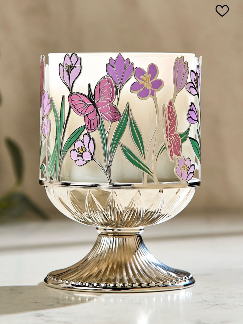 Bath & Body Works Butterfly 3-Wick Candle Holder